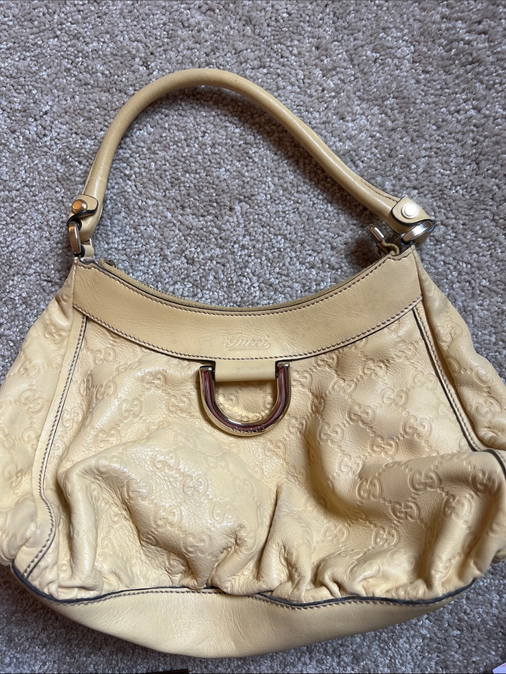GUCCI vintage yellow handbag
